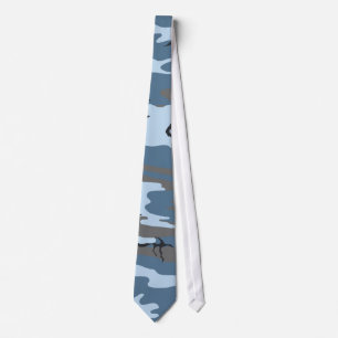 Corbata Lazo azul del camuflaje