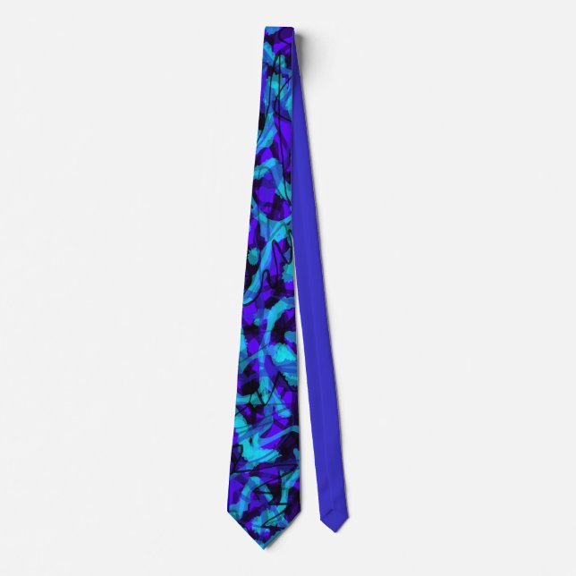Corbata Lazo azul del estilo de la pintada (Anverso)