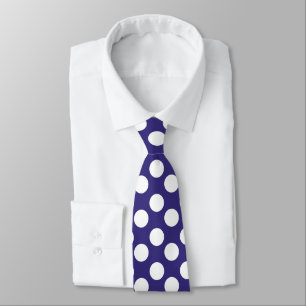 Corbata Lazo azul y blanco de medianoche del lunar