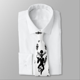 Corbata Lazo blanco con el modelo de Cernunnos