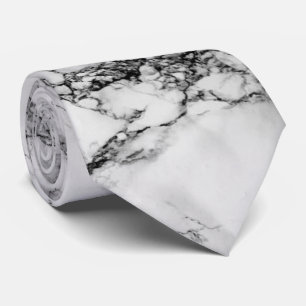 Corbata Lazo blanco de la impresión del mármol de Carrara