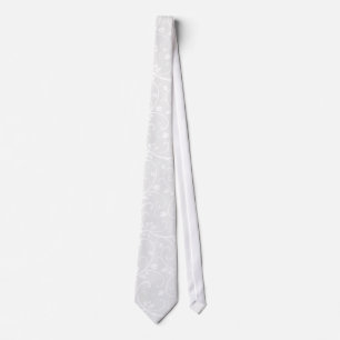 Corbata Lazo (blanco) floral de los remolinos
