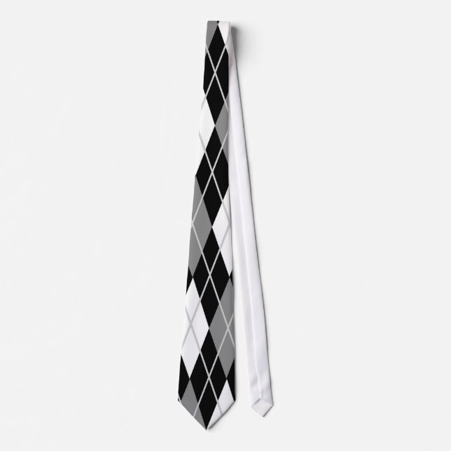 Corbata Lazo blanco negro de Argyle (Anverso)