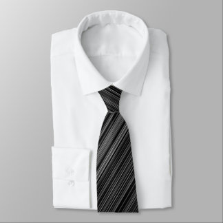 Corbata Lazo blanco negro de la raya del gris de plata