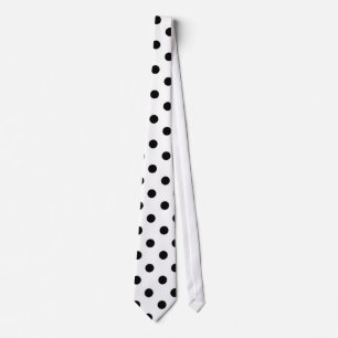 Corbata Lazo blanco negro del lunar
