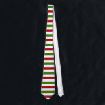 Corbata Lazo blanco verde rojo de las rayas<br><div class="desc">Lazo rojo,  blanco y verde de las rayas</div>