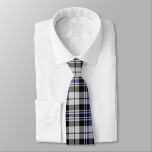 Corbata Lazo blanco y azul trenzado
