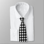 Corbata Lazo blanco y negro del control del búfalo<br><div class="desc">Esta impresión intrépida de la guinga mezcla moderno y la obra clásica para una declaración de moda imponente.</div>
