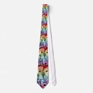 Corbata Lazo colorido del diseño del búho por el arte de