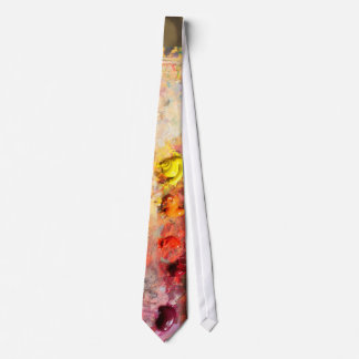 Corbata Lazo colorido rico de la paleta de la pintura de