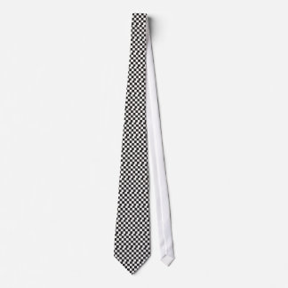 Corbata Lazo comprobado blanco y negro