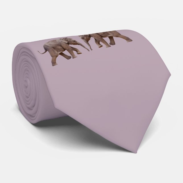 Corbata Lazo de elefante bebé (rosa mojado) (Enrollado)