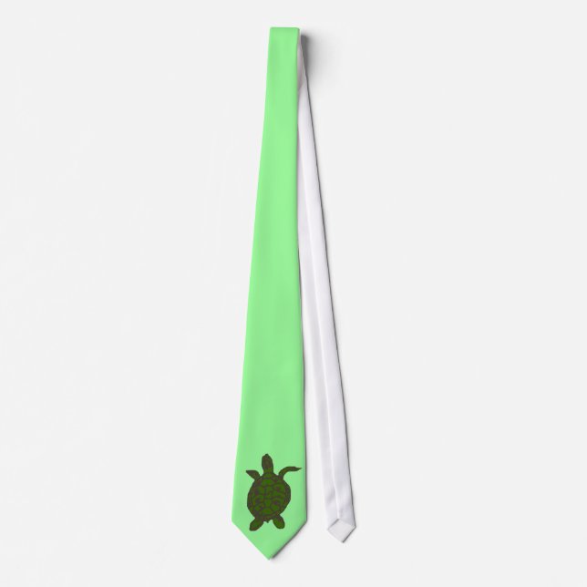 Corbata Lazo de Forest Green Honu (tortuga de mar) (Anverso)