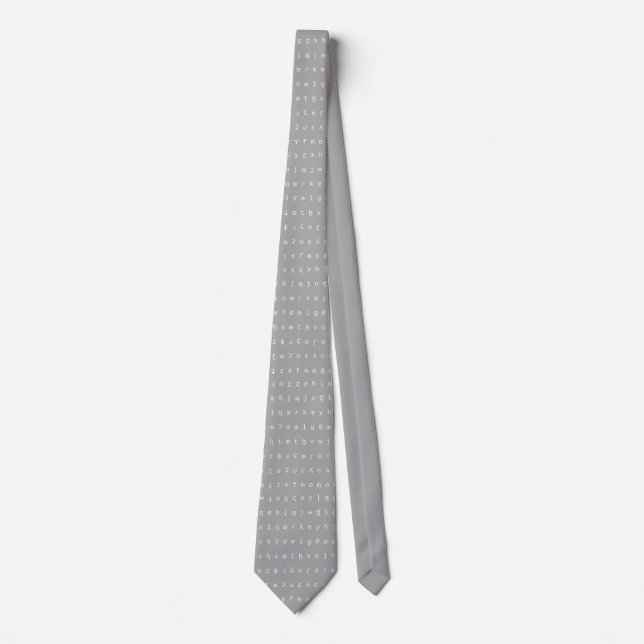 Corbata Lazo de IPA - gris y blanco (Anverso)