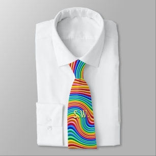 Corbata Lazo de la inicial del orgullo del arco iris