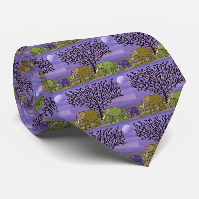 Corbata Lazo de la luna del elefante (Enrollado)