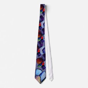 Corbata Lazo de la orquídea azul del arte