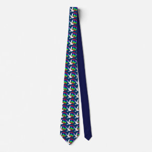 Corbata Lazo de la paloma de la paz del arco iris