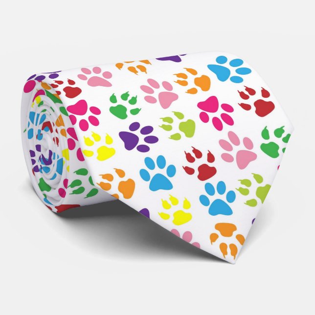 Corbata Lazo de la pata del perro divertido (Enrollado)