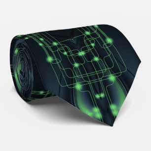 Corbata Lazo de la tecnología de la luz verde