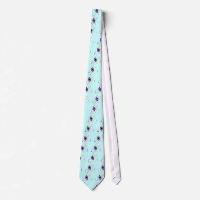 Corbata Lazo de la tortuga de la pesca (azul) (Anverso)