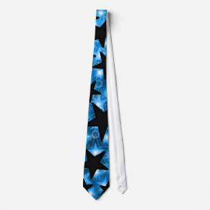 Corbata Lazo de las estrellas del negro azul