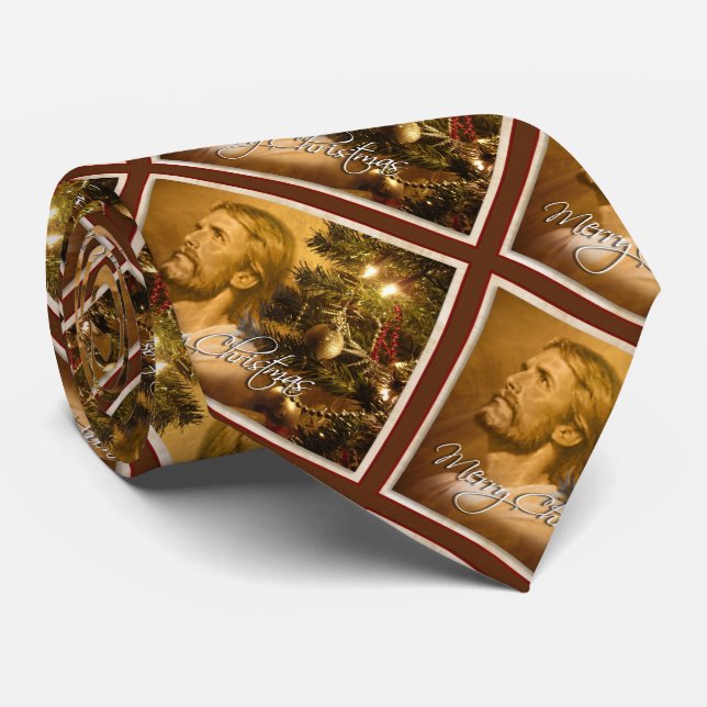 Corbata Lazo de las Felices Navidad 3 (Enrollado)