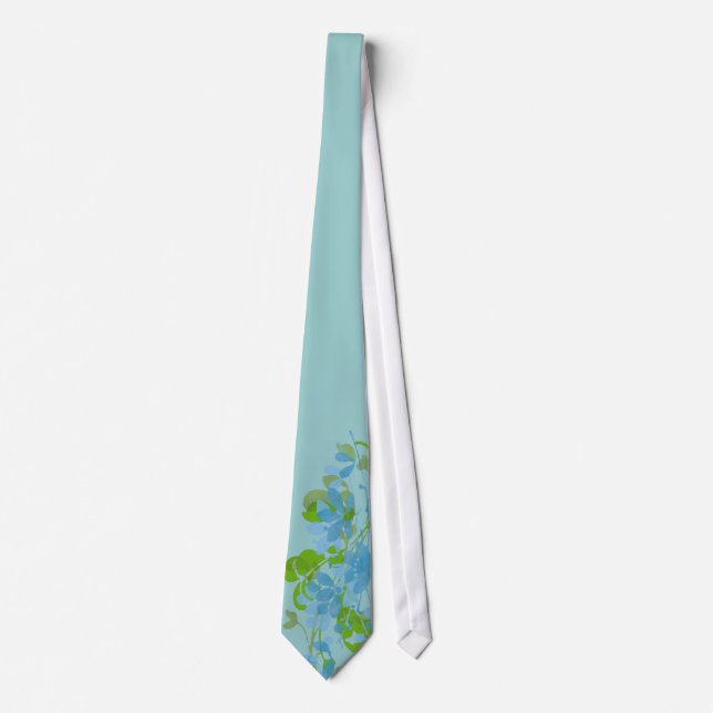 Corbata Lazo de las flores de la acuarela (Anverso)