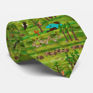 Corbata Lazo de madera del paisaje de la insignia