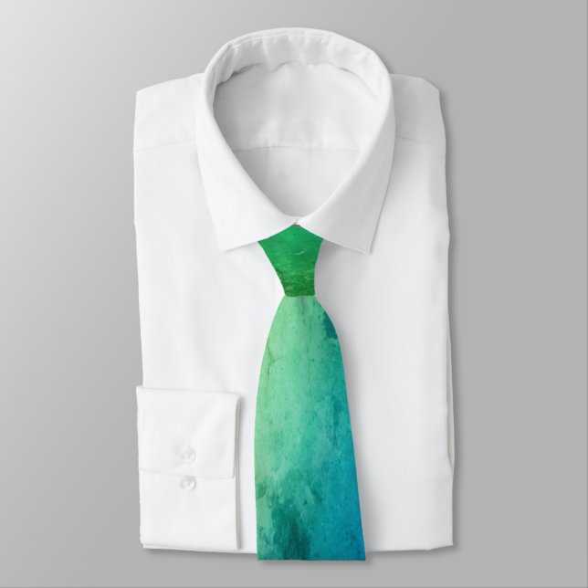 Corbata Lazo de Ombre del verde azul (Atado)
