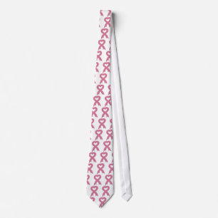 Corbata Lazo de Pink-Ribbon-Heart-3D