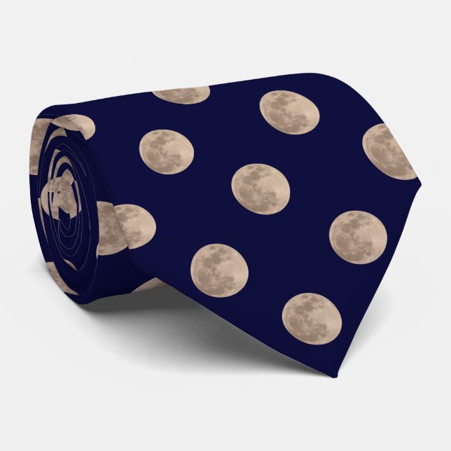 Corbata Lazo de puntos de polka azul de la marina oscura d (Enrollado)