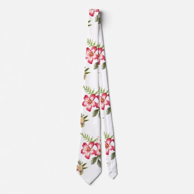 Corbata lazo de ramo de flores (Anverso)