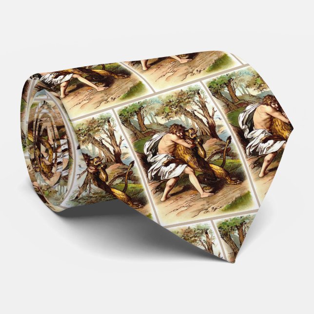 Corbata Lazo de Sansón y el León (Enrollado)