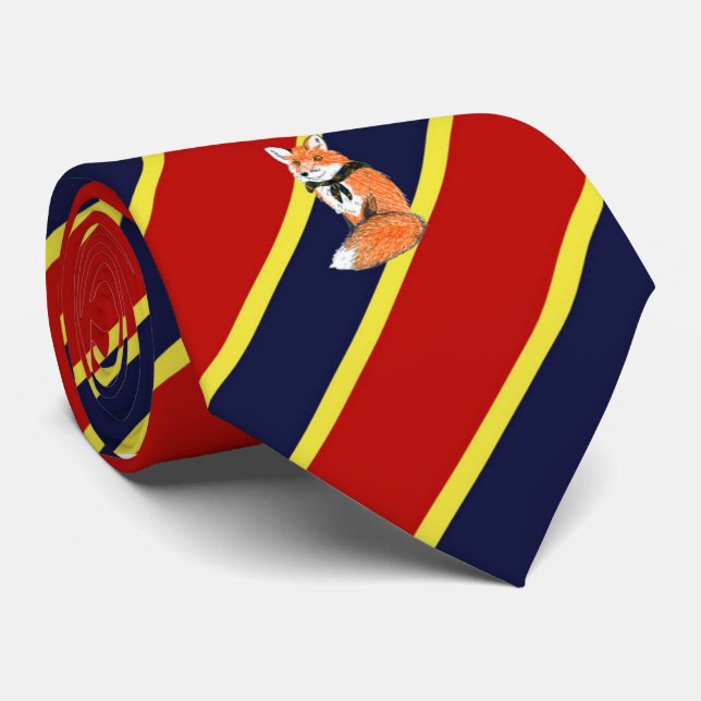 Corbata Lazo de vestido rayado del Fox de la insignia de (Enrollado)