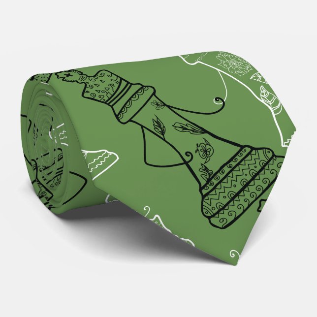 Corbata Lazo del amor del ajedrez (Enrollado)