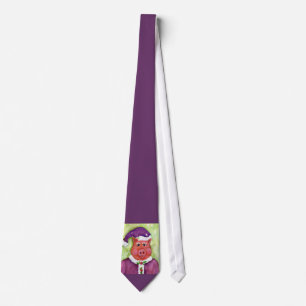 Corbata Lazo del cerdo de Santa de la púrpura real