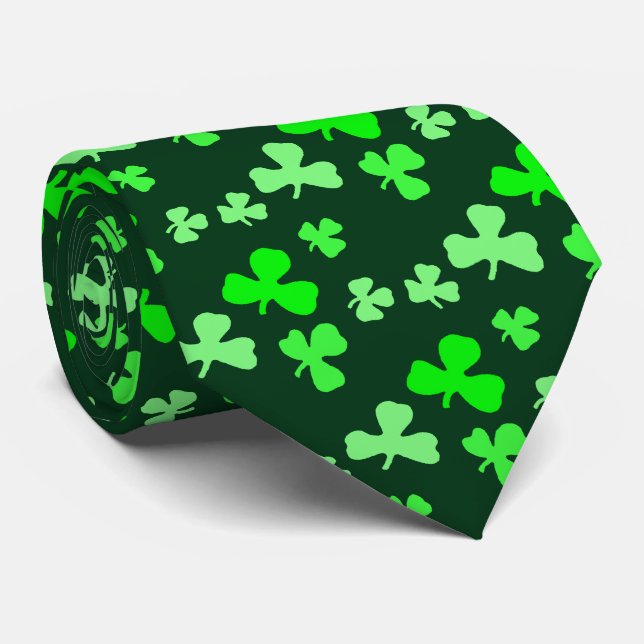 Corbata Lazo del día de San Patricio del modelo del trébol (Enrollado)