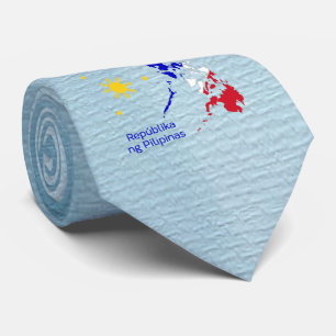 Corbata Lazo del ilustracion del mapa de Filipinas