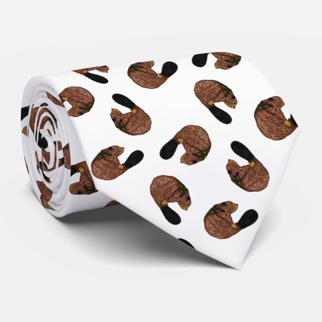 Corbata Lazo del lanzamiento del castor (Enrollado)