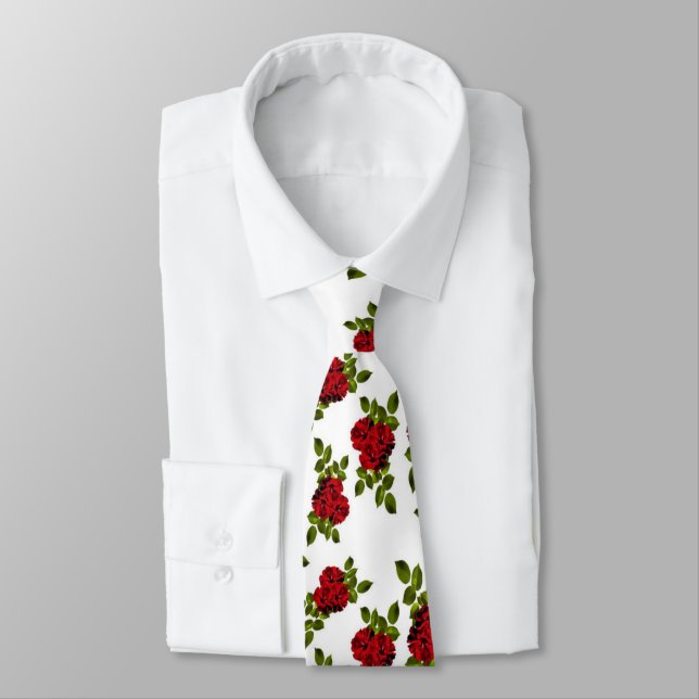 Corbata Lazo del modelo de los rosas rojos de Beautiul (Atado)