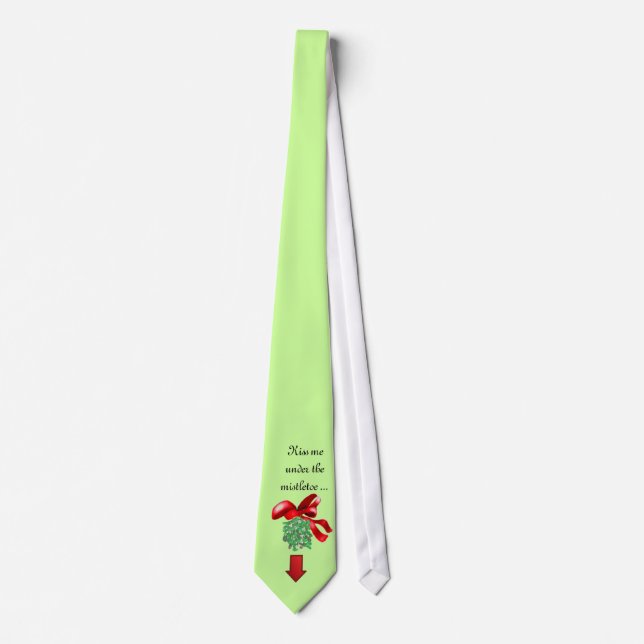Corbata Lazo del muérdago del navidad (Anverso)