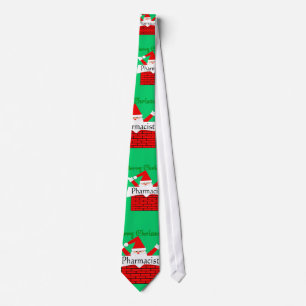 Corbata Lazo del navidad del farmacéutico para los hombre