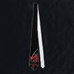 Corbata Lazo del poder del guerrero del samurai<br><div class="desc">Guerrero del samurai en fondo negro.</div>