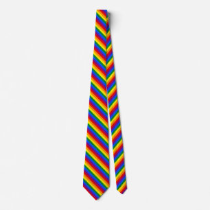 Corbata Lazo diagonal de las rayas del arco iris