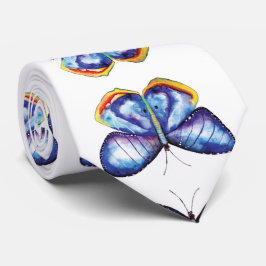 Corbata Lazo elegante de la mariposa del arte azul de la