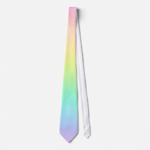 Corbata Lazo en colores pastel del arco iris