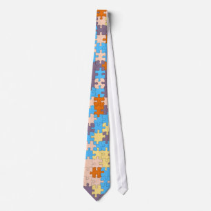 Corbata Lazo en colores pastel del rompecabezas