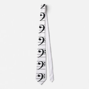 Corbata Lazo enojado del Clef bajo