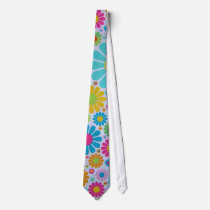 Corbata Lazo enrrollado retro de las flores del